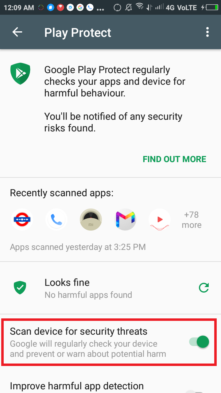 google play protect Myzu Apps